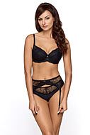 Romantic push-up bra, lace overlay, flowers, A to G-cup